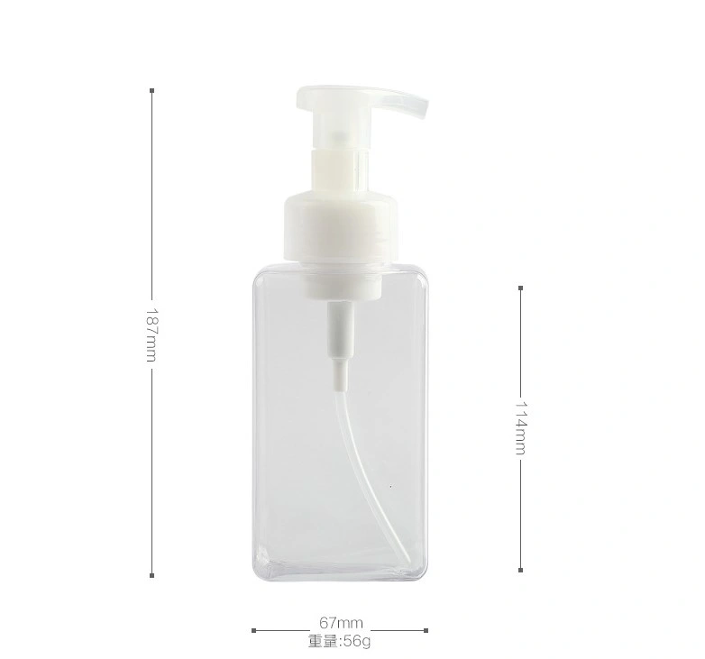 450ml Square PETG Mousse Foaming Bottle Foam Bottle Facial Cleanser Hand Sanitizer Pressing Bottle Cosmetic Packaging Pegt Bottle