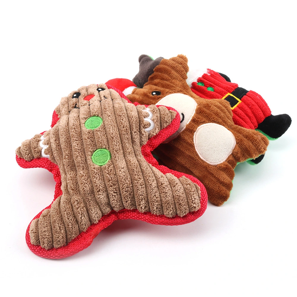 New Plush Pet Voice Toy Christmas Series of Bite-Resistant Cute Cartoon Dog Toys Pet Plush & Stuffed Toy