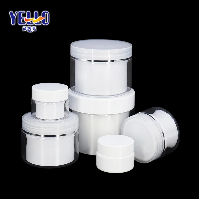 Factory Cosmetic Packaging Amber Pet Plastic Cosmetic Cream Container Jar