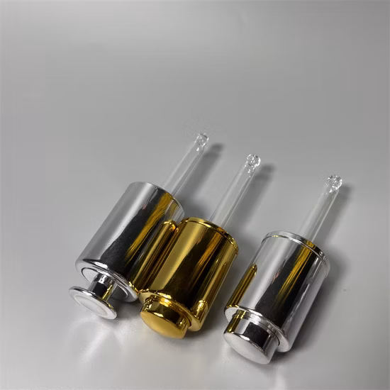 30ml、60ml、80ml、100mlの透明な厚い壁のPETG包装化粧品ドロッパーボトル